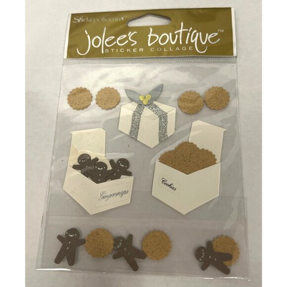 Jolees STICKER COLLAGE SPJC030 Gingerbread & Cookies Christmas Embellishment - Picture 2 of 4